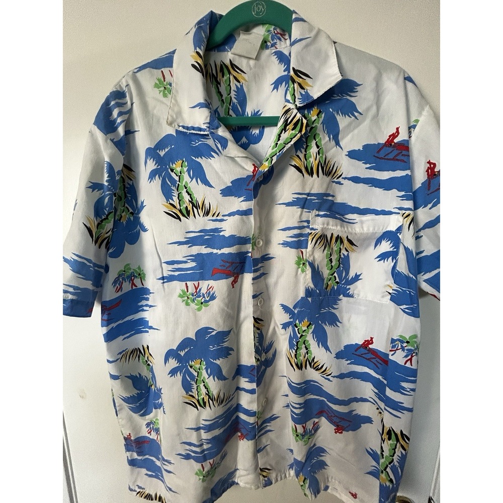 Royal Knight mens tropical shirt vacation resort beach casual XL